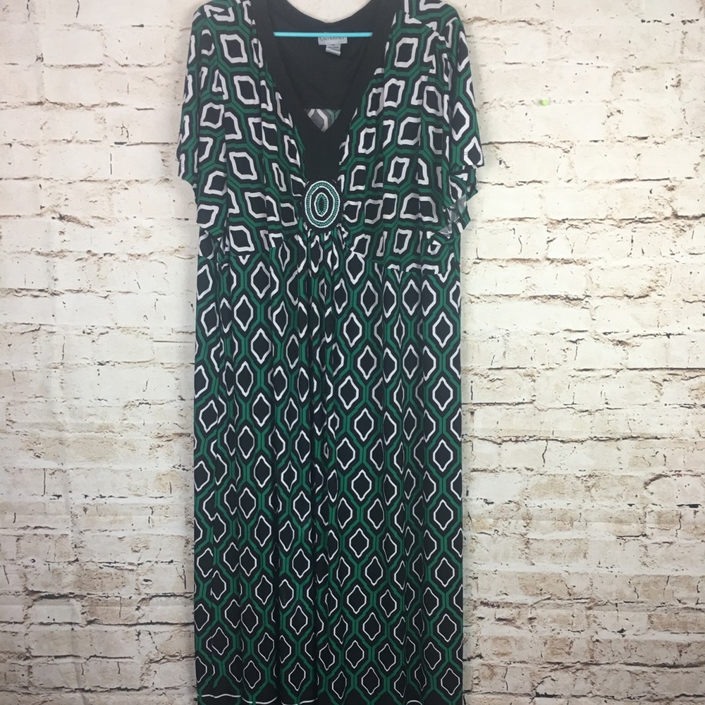 ❌SOLD❌Catherines Maxi Dress Gathered Beaded Bodice